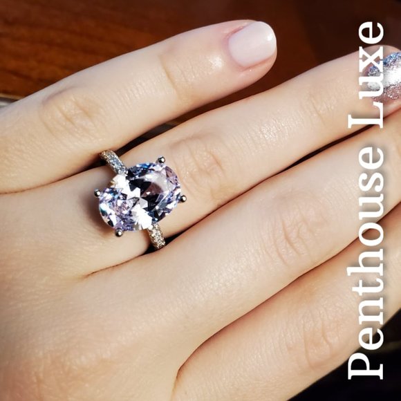 Oval Cut Sterling Silver Ring - Picture 2 of 4